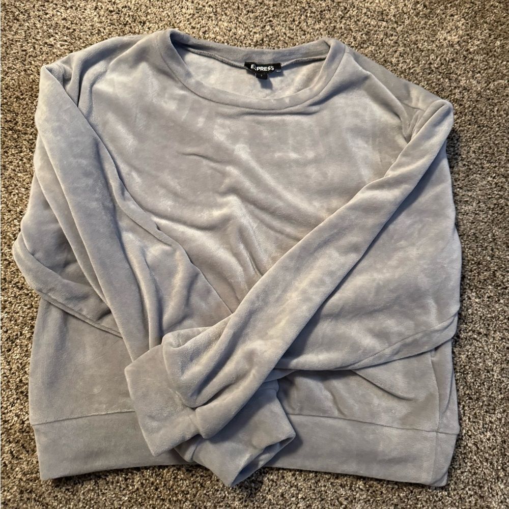 Express velour sweater
